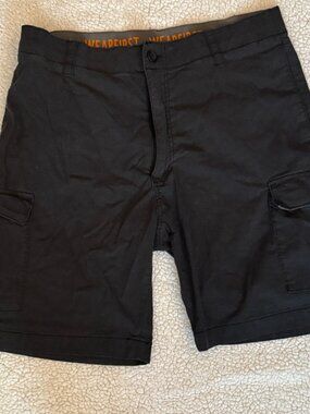 WearFirst Black Cargo Shorts Size 36